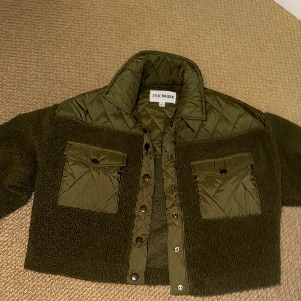 Steve Madden Quilted Olive Jacket